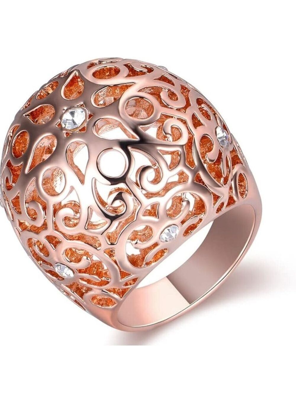 Cubic Zirconia Statement Dome Ring